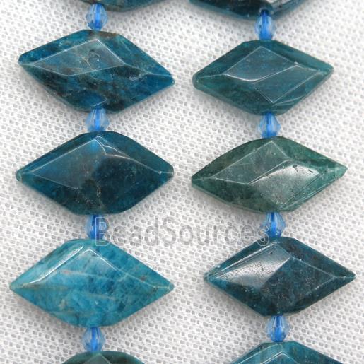 blue Apatite beads, faceted bullet