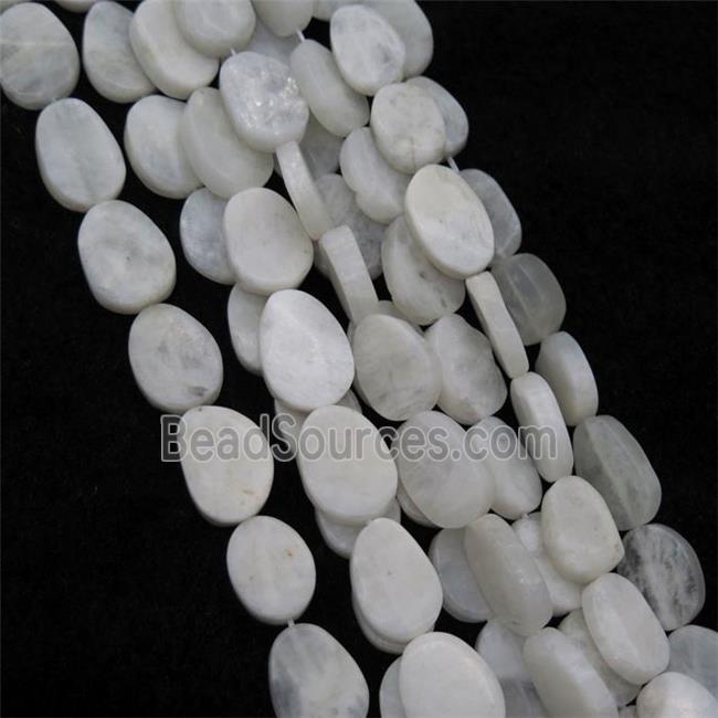 white MoonStone beads, matte, freeform