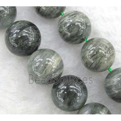 Natural Green Seraphinite Beads Smooth Round