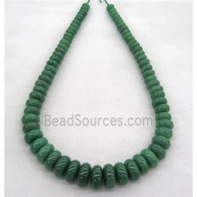 green Aventurine collar beads, rondelle