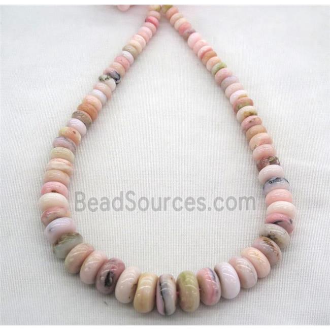 pink Opal Jasper collar beads, rondelle