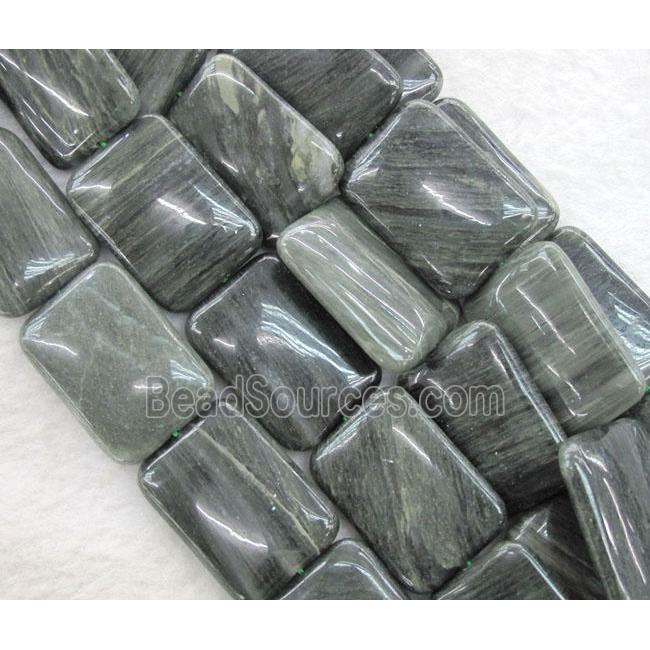 natural Seraphinite beads, rectangle