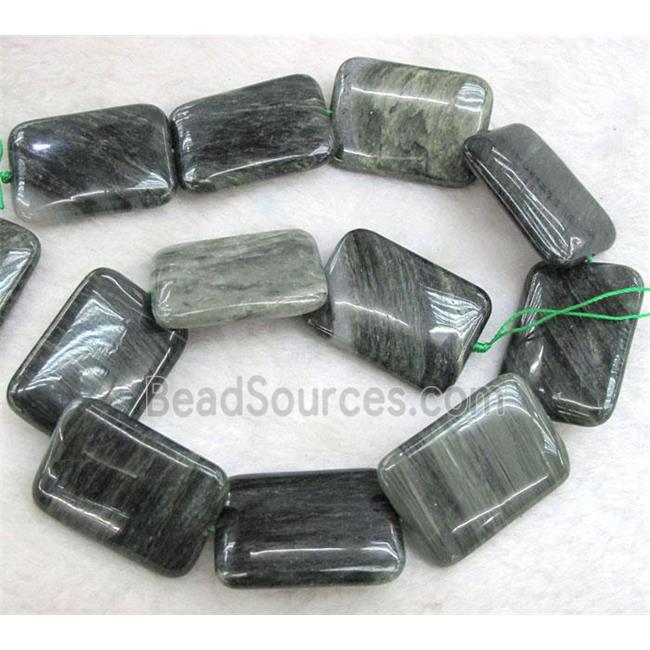 natural Seraphinite beads, rectangle