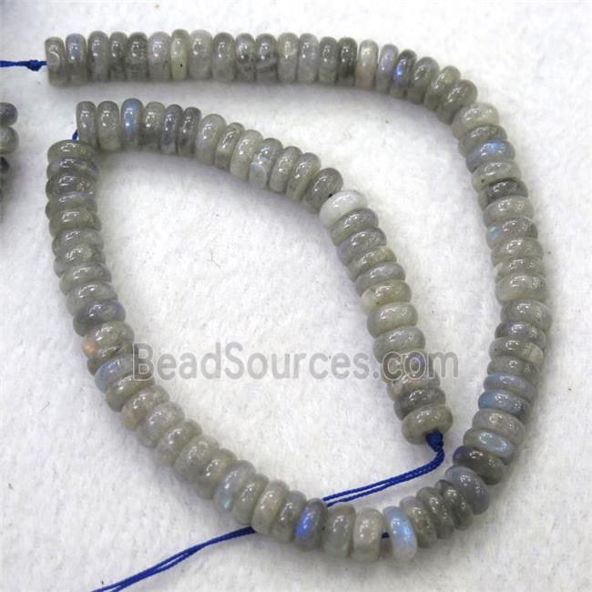 Labradorite heishi beads, gray