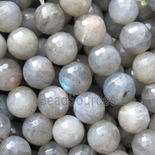 labradorite beads, faceted round