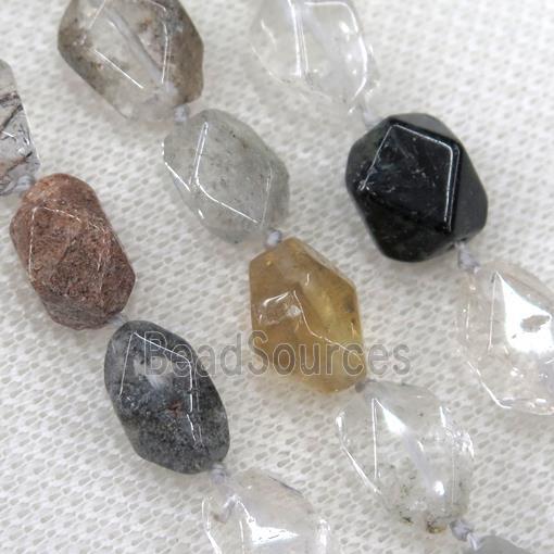 Chlorite Quartz Beads Faceted Round