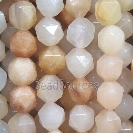 faceted round pink aventurine beads ball