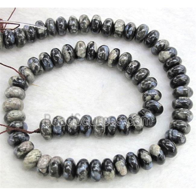 gray Opal Jasper Beads, rondelle