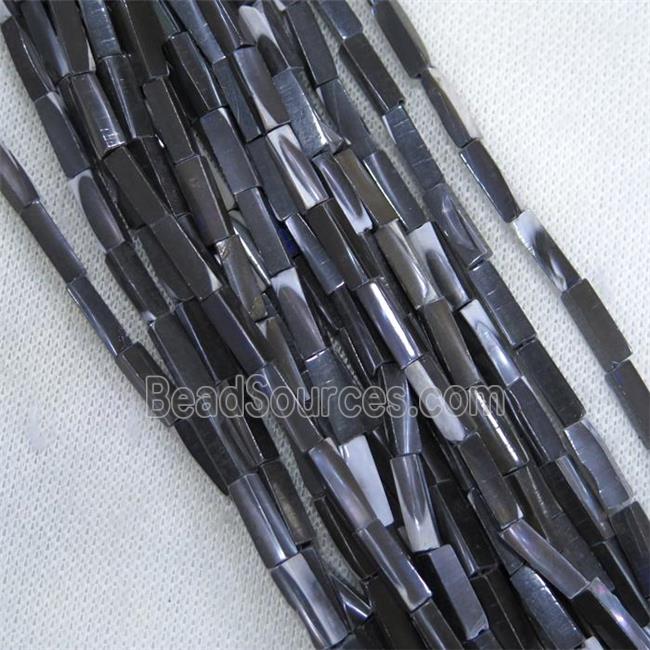 black pearl Shell tube beads