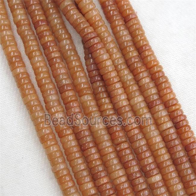 red Aventurine heishi beads