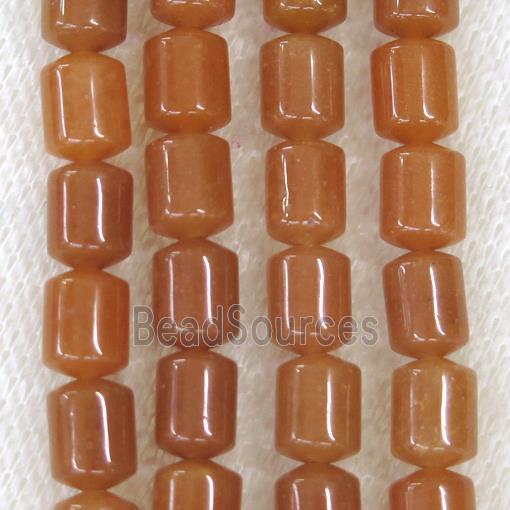 red Aventurine tube beads