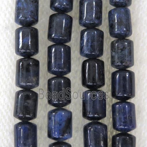 blue Dumortierite tube beads, dark blue