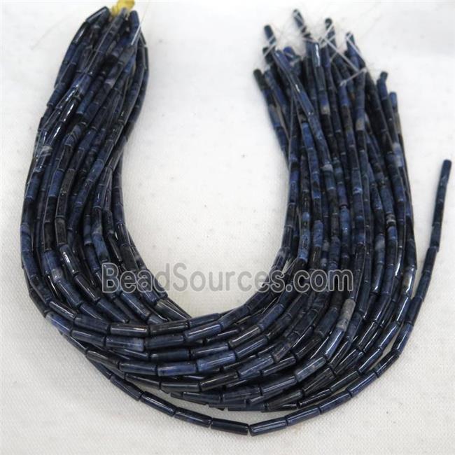 blue Dumortierite beads, tube