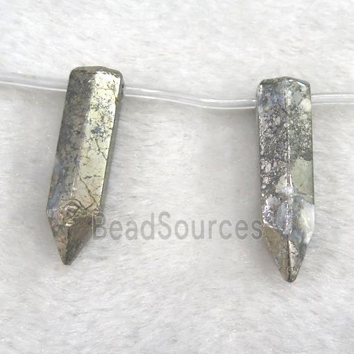 pyrite bullet beads