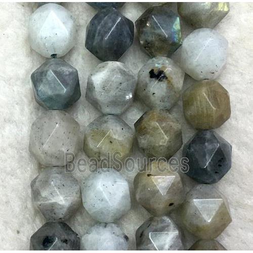 labradorite ball bead, faceted round