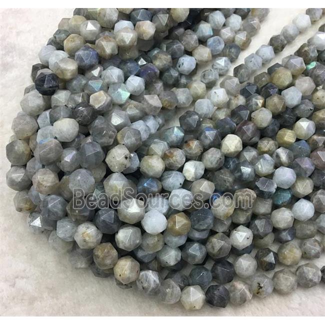 labradorite ball bead, faceted round