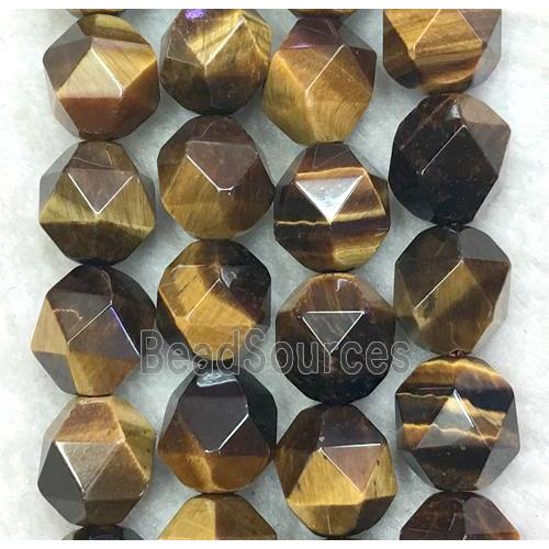 yellow Tiger eye stone ball beads, faceted round