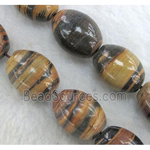 brown Opal Stone Beads, barrel