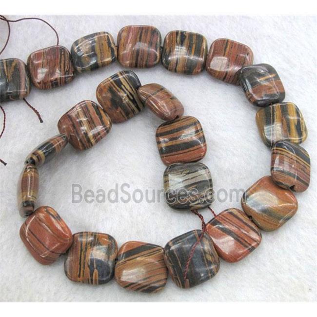 brown opal jasper beads, square