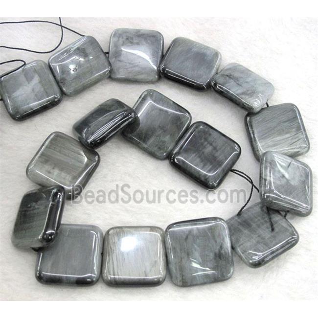 natural hawk Eye Stone beads, square