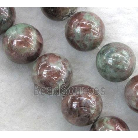 round Red Green Garnet Beads