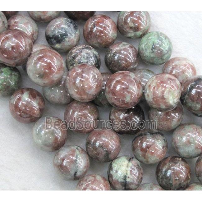 round Red Green Garnet Beads