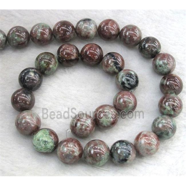 round Red Green Garnet Beads