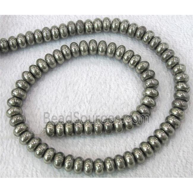 Pyrite Beads, rondelle