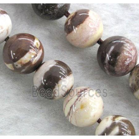 round Zebra Jasper Beads