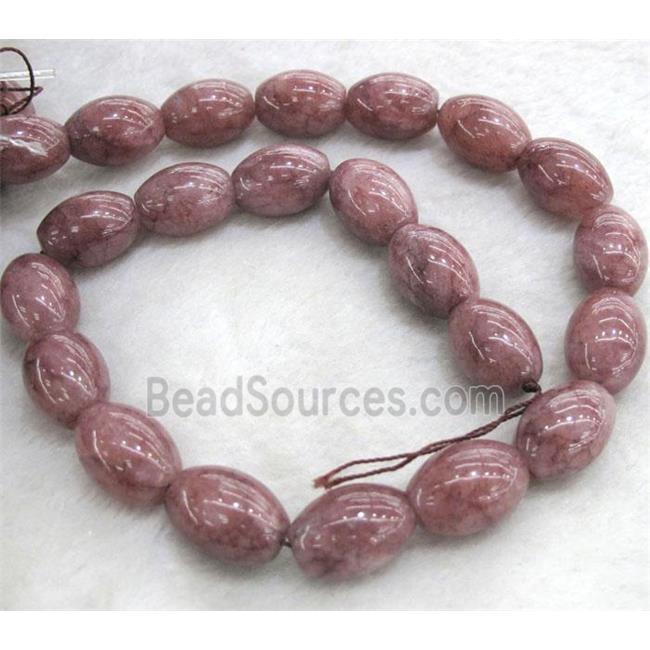 Strawberry Quartz beads, barrel