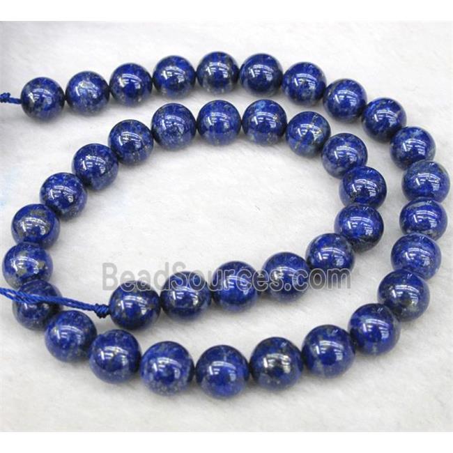 round Natural Lapis Lazuli beads, AA-grade