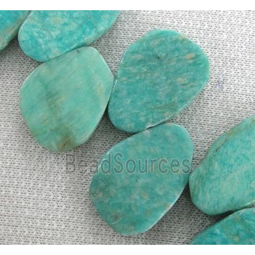 natrual Amazonite beads, teardrop, AA-grade