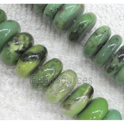 australian chrysoprase bead, rondelle, green