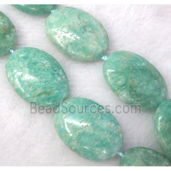 Amazonite beads, flat oval