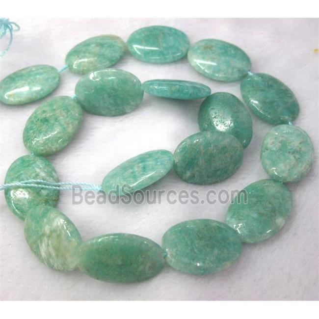 Amazonite beads, flat oval