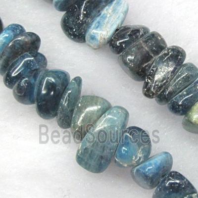 kyanite beads, chip, blue