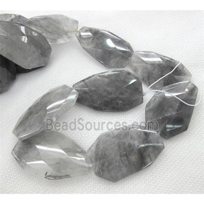 Cloudy Quartz bead, freeform