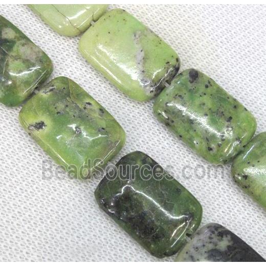 natural Australian Chrysoprase beads, rectangle, green