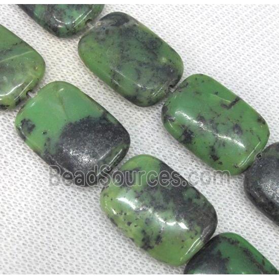 natural Australian Chrysoprase beads, rectangle