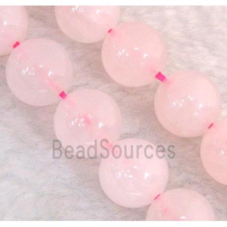 round rose quartz beads