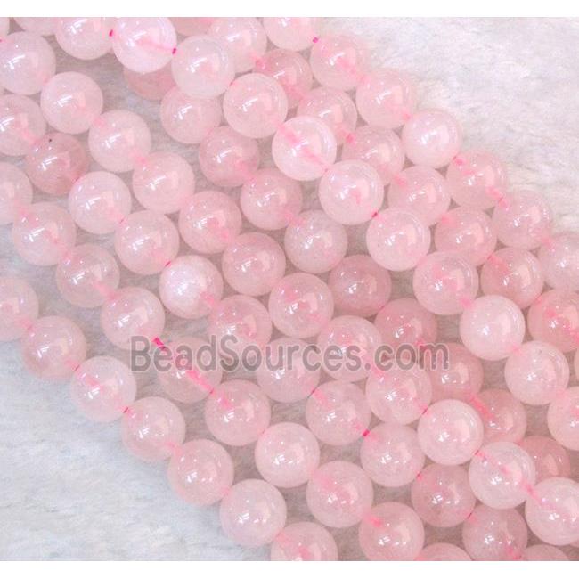 round rose quartz beads