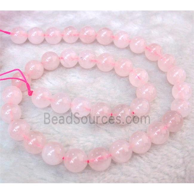 round rose quartz beads