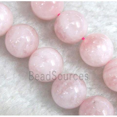 Malagasy Rose Quartz beads, round, A grade