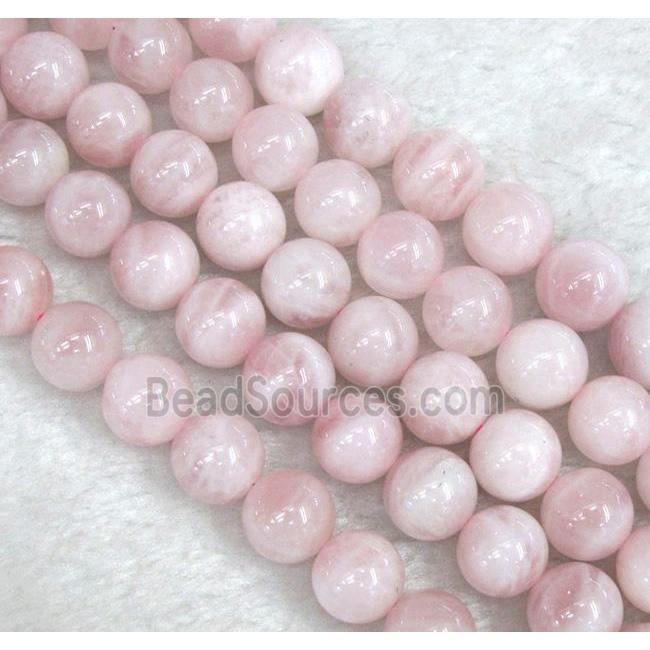 Malagasy Rose Quartz beads, round, A grade