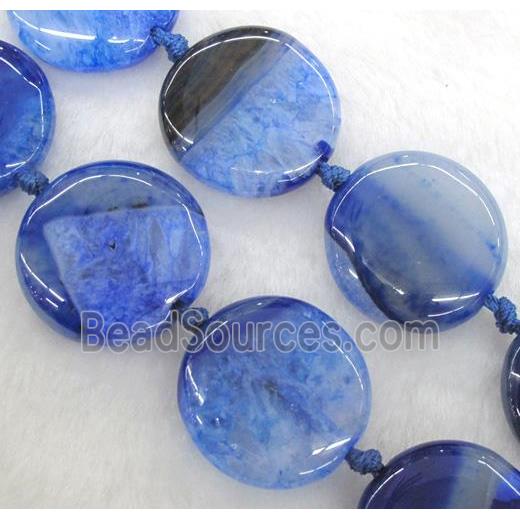 blue druzy agate circle beads