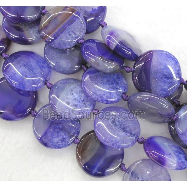 purple druzy agate circle beads