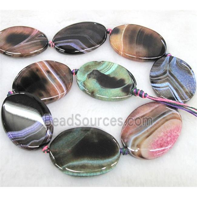 agate bead, oval