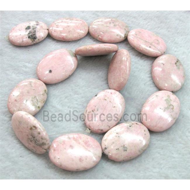 pink Rhodochrosite beads, oval