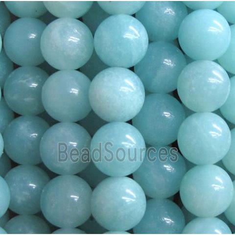 natural Amazonite beads, round, AA-Grade