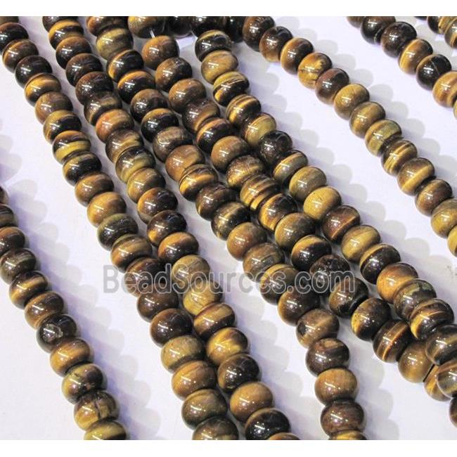 tiger eye bead, rondelle, AB grade